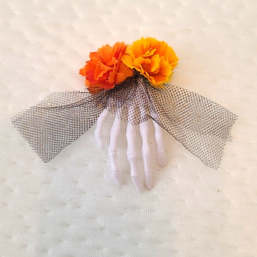 Halloween Skeleton Hand Hair Clip